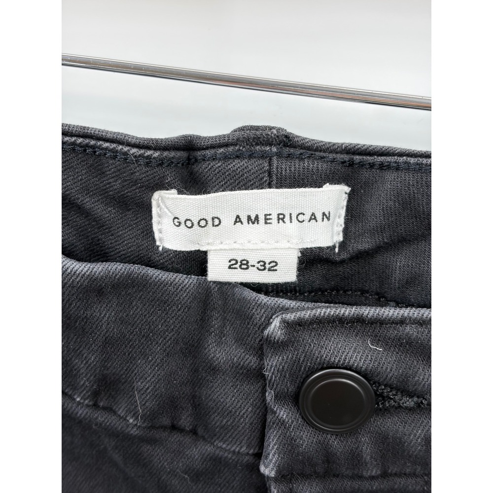 Good American Good Legs Skinny Jeans Black High Rise Button Fly 28-32 - Picture 6 of 10